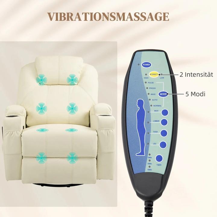 Image du produit Swisshandel24 Fauteuil de relaxation Fonction de massage Fonction de couchage électrique, Fonction de