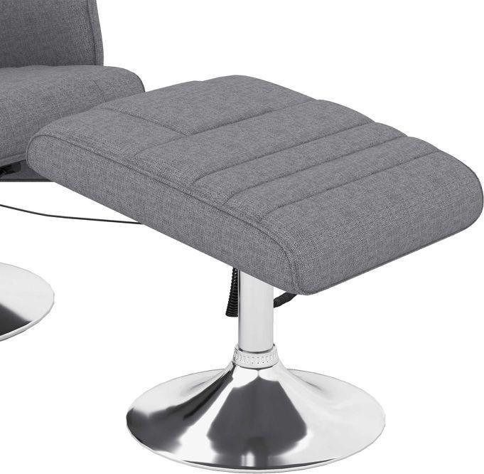 Immagine prodotto Swisshandel24 TV poltrona poggiapiedi funzione reclinabile elettrica vibrazione massaggio telecomando lino look