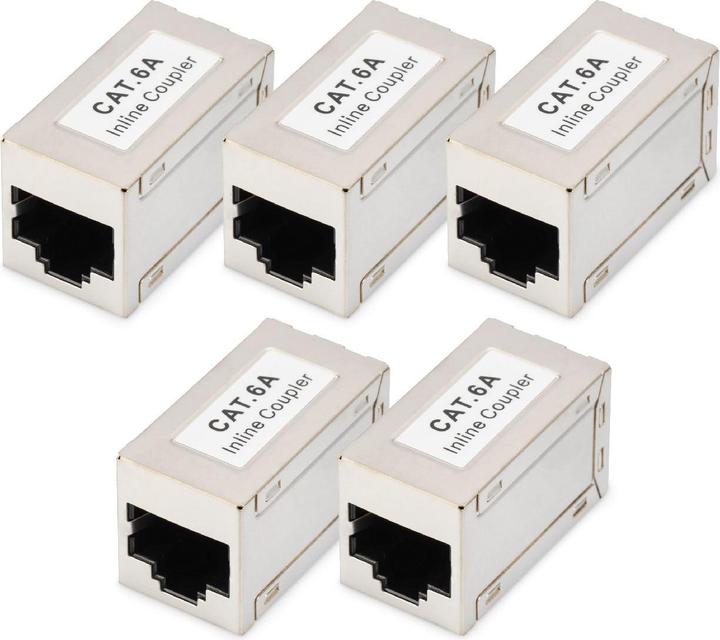 Produktbild Digitus CAT6A modulare Kupplung, voll geschirmt RJ45 auf RJ45, 5 Stk. (Netzwerk Kupplung)