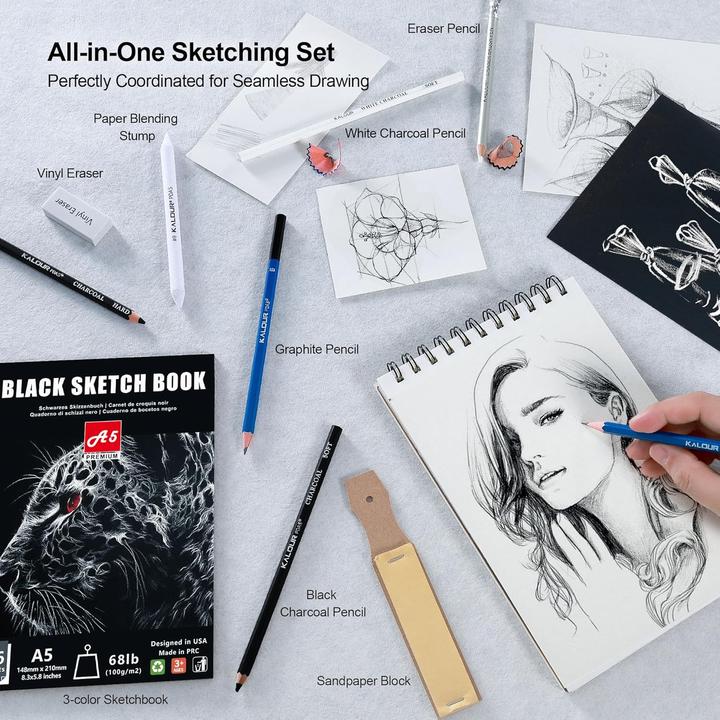 Actual product image Kalour 154-piece sketching and drawing set