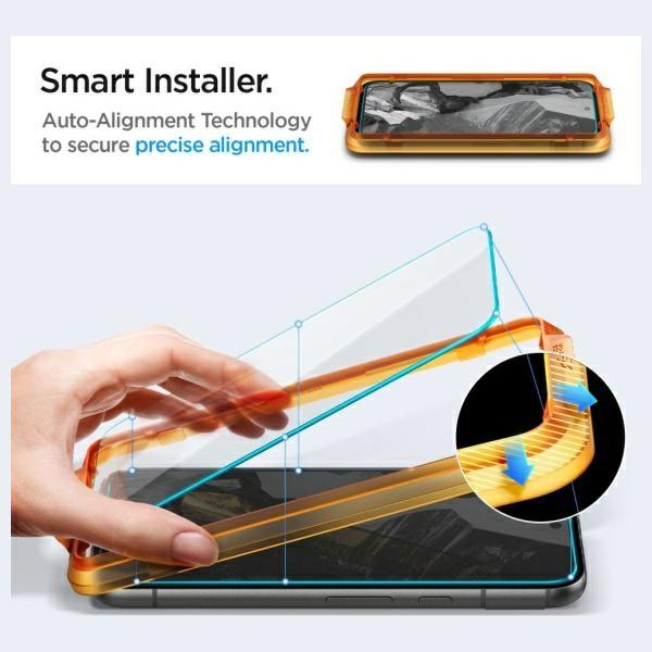 Actual product image Spigen GLAS.tR Align Master Google Pixel 8a Glass Screen Protector 2PCS (2 Piece, Google Pixel 8a)