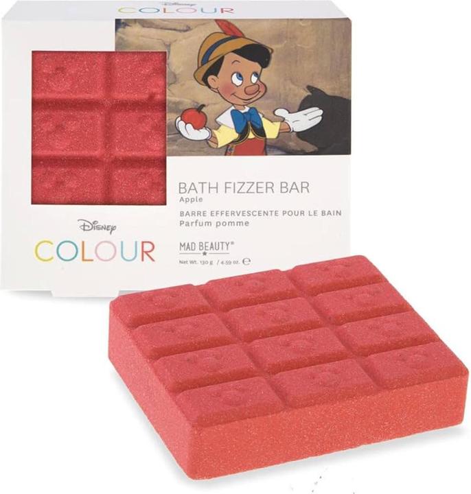 Image du produit Mad Beauty Bombe de bain étincelante en forme de tablette de chocolat Color Bath Fizzer Bar Pinocchio (Bombe de bain)
