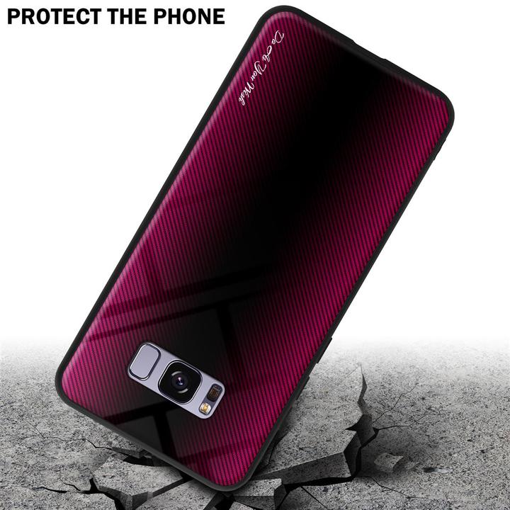 Produktbild Cadorabo TPU Gestreiftes Glas Cover (Samsung Galaxy S8+)