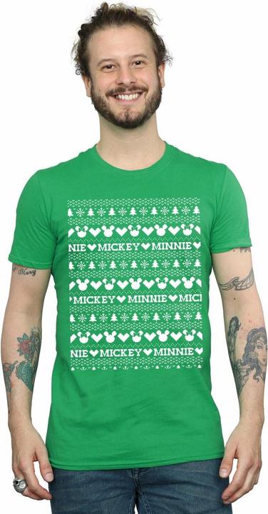 Produktbild Disney Mickey And Minnie Christmas Fair Isle TShirt (XXL)