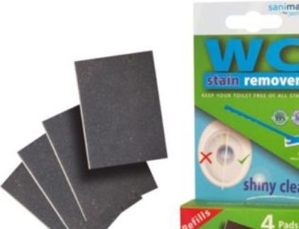 Produktbild Sanimaid kalkfjerner refills - Pakke med 4 løse slibepads med Velcro til kalkfjerner