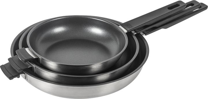 Actual product image Kuhn Rikon Frying pan set (28 cm, Pan set + pot set, Stainless steel)