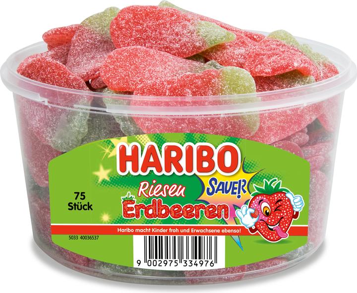 Produktbild Haribo Saure Riesen Erdbeeren (75 Stk., 1200 g)