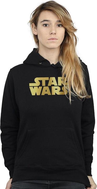 Immagine prodotto Star Wars Gold Logo Felpa con Cappuccio Donna (L)