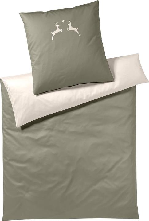 Produktbild Elegante Alpenchic Hirsche (Kopfkissenbezug, Kissenbezug einzeln 40x80 cm)