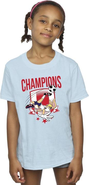 Actual product image Looney Tunes Girls Lola Football Champions Cotton T-Shirt (140, 146)
