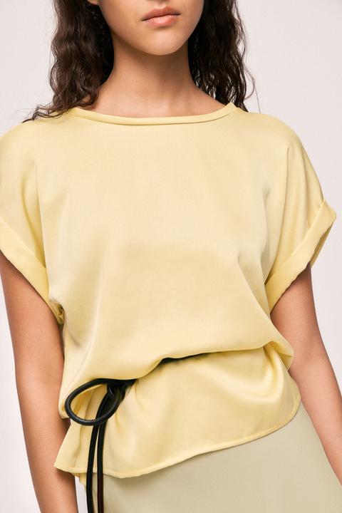 Actual product image Vila Round neckline top with short sleeves (44)