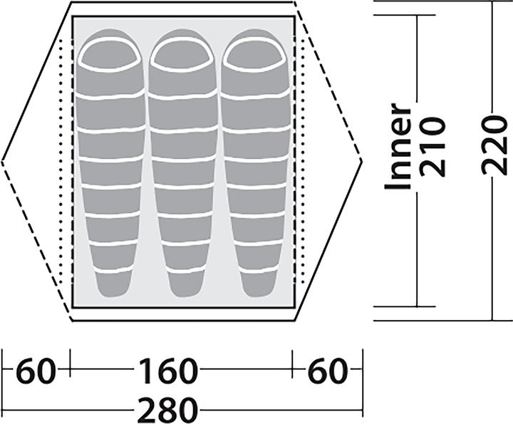 Image du produit Robens Aster 3 Pro (Tente igloo, 2.90 kg, 3 personnes)