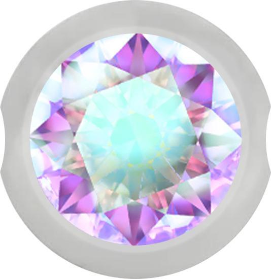 Produktbild Star Piercing Ball Closure Kugel silber mit Kristall multicolor (Chirurgenstahl 316L)