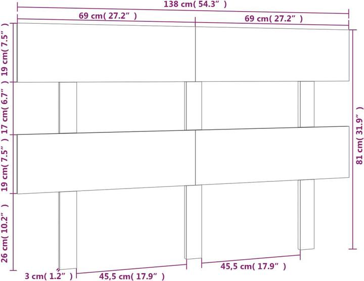 Actual product image VidaXL Lashonda (138 x 3 x 81 cm)