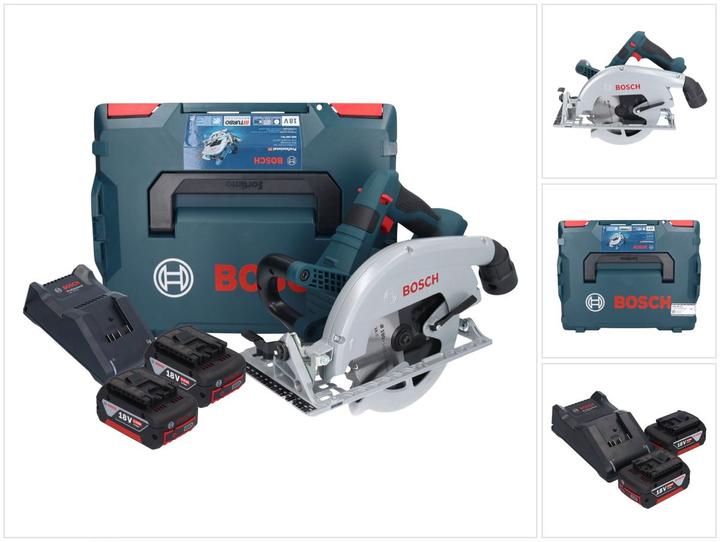 Produktbild Bosch Professional Bosch GKS 18V-70 L Akku KreissÃ¤ge 18 V Brushless 190 mm BITURBO + 2x Akku 5,0 Ah + LadegerÃ¤t + L-