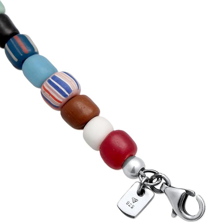 Produktbild Kuzzoi Halskette Glas Beads Bunt Süsswasserperlen 925 Silber (Edelstahl, 925er Sterling Silber, Glas, No stone, Süsswasserzuchtperlen, 50 cm)