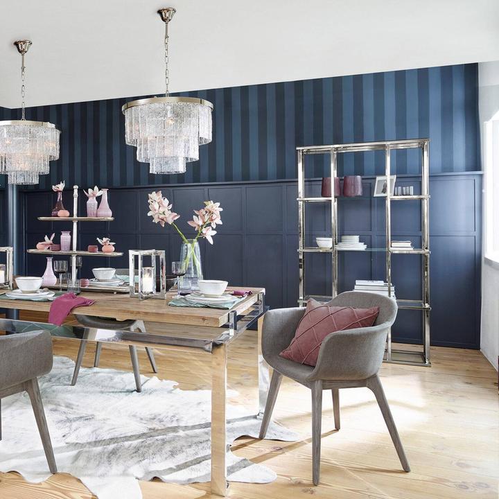 Actual product image Loberon Shelf Dacre silver (100 x 40 x 180 cm)