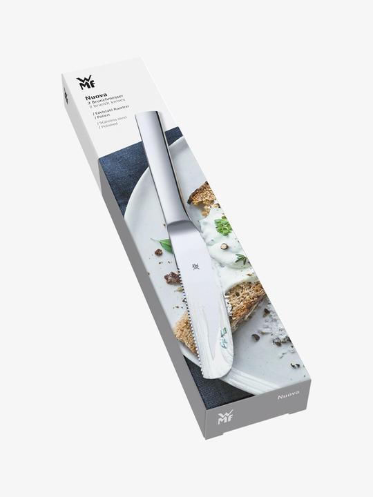Produktbild WMF Frühstücksmesser Brunchmesser Set 2tlg Wellenschliff Nuova Edelstahl poliert (2 Stück, Messer)