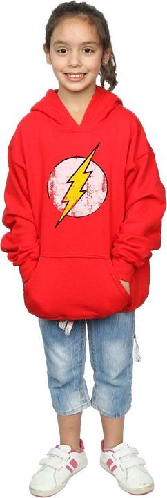 Actual product image Girls Flash Distressed Logo Hoodie (128)