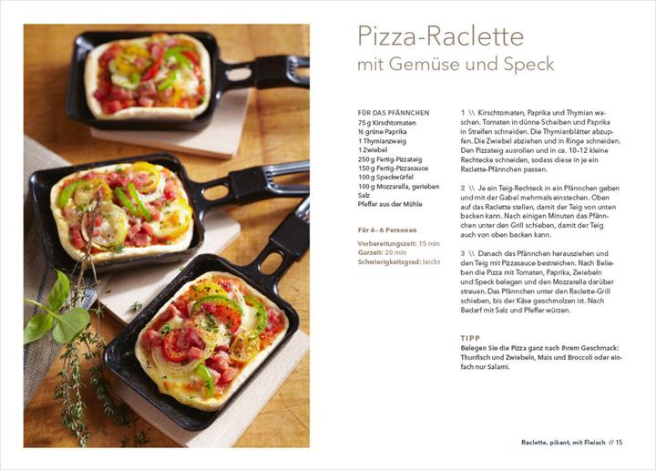 Actual product image Die besten Rezepte Raclette. Mit Grill & heissem Stein (German, Carina Mira, 2022)