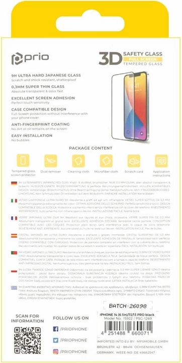 Image du produit prio 3D Protecteur d'écran (1 pièce(s), Apple iPhone 14, Apple iPhone 13, Apple iPhone 13 Pro)