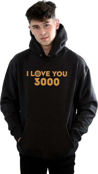 Actual product image Mens Avengers Endgame I Love You 3000 Arc Reactor Hoodie (XXL)