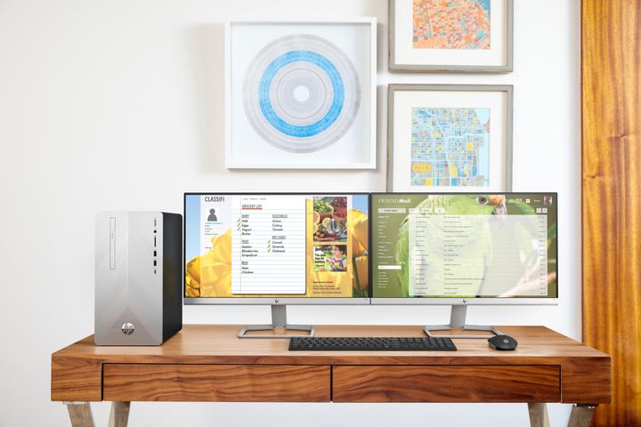 Actual product image HP Pavilion Desktop 590-a0722ng AMD Dual-Core A9-9425 8 GB RAM 2 TB SATA W10H Black Neu (AMD A9-9425, 8.19 GB)