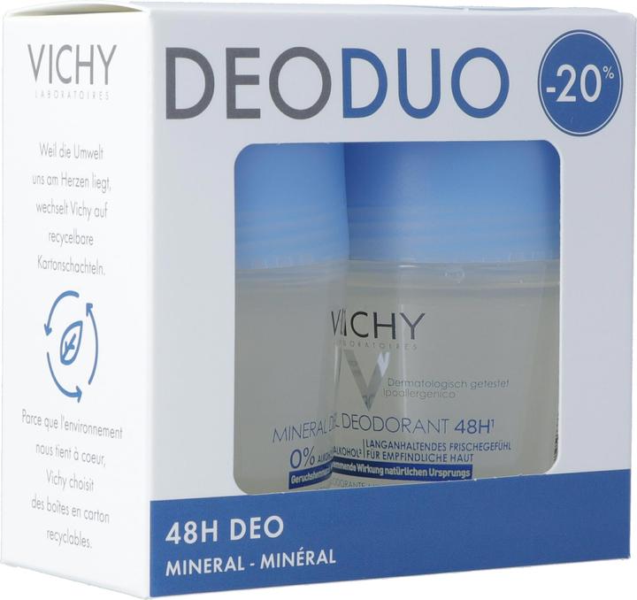 Produktbild Vichy - Deo Mineral 48h Duo Roll-on (2 x 50ml) (Roll-on, 50 ml)