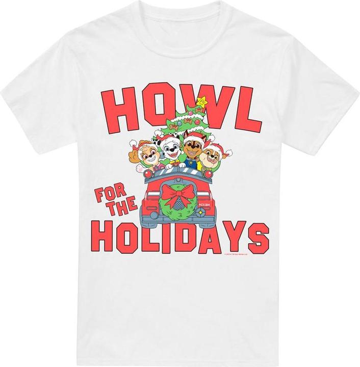 Actual product image Paw Patrol Mens Howl For The Christmas Holidays T-Shirt (XXL)