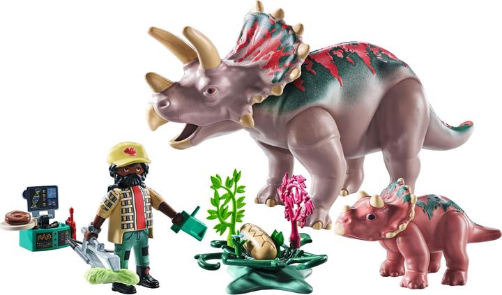 Actual product image Playmobil Triceratops with young animal (71821, Playmobil dinos)