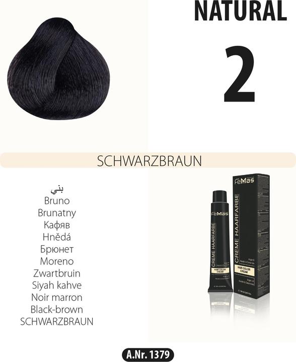 Actual product image Bate (2) Haarfarbe Schwarzbraun 100ml (Black brown)