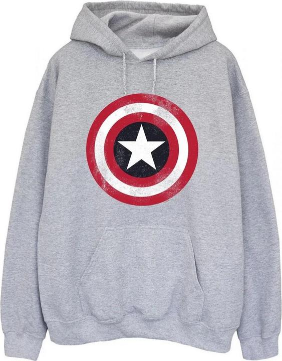 Captain America Distressed Shield Hoodie (M)