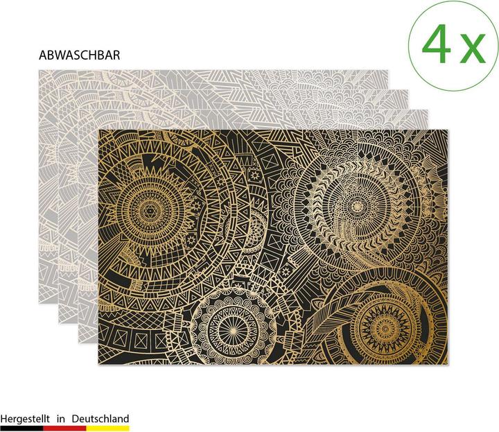 CoverYourDesk Mandala gold-black