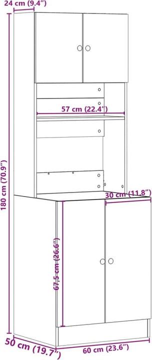 Image du produit VidaXL Clémentine (60 x 50 x 180 cm)