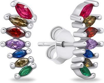 Produktbild Brilio Silver - Unmissable silver earrings with colored zircons EA722WRBW
