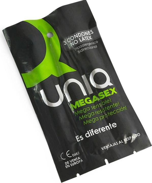 Productafbeelding Uniq Megasex Latexvrije Gevoelige Condooms 3 Stuks (3 Pcs.)