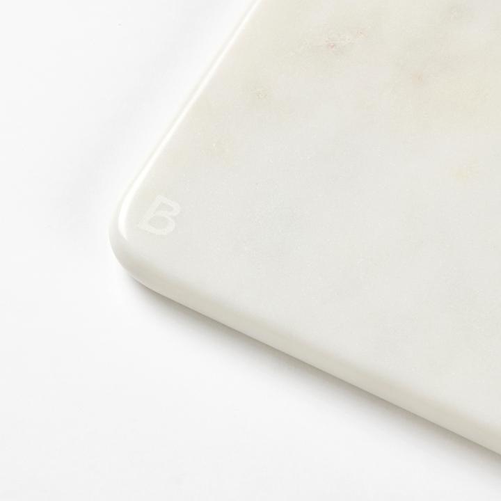 Actual product image Broste Copenhagen Olina cutting board white marble 14x31cm