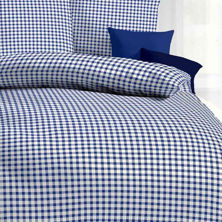 Produktbild Kaeppel Biber Bettwäsche Vichy Karo blau (Duvetbezug, 135x200 cm, 80x80 cm)