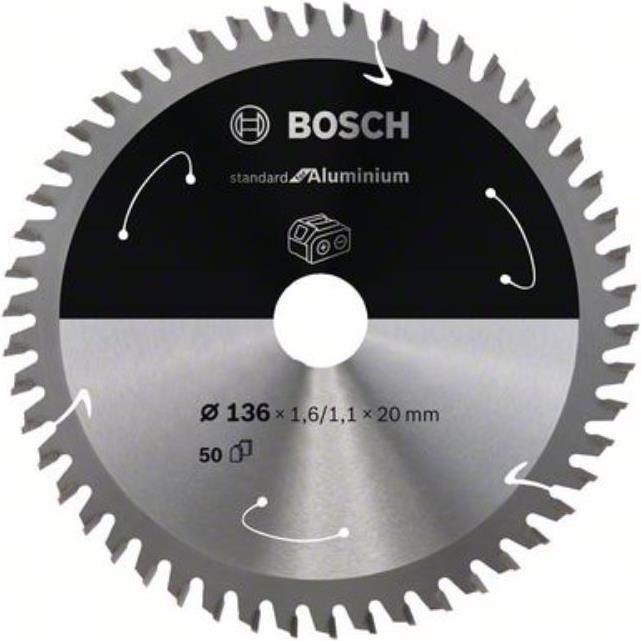 Bosch Professional Zubehör Lama per sega circolare a batteria PRO Aluminium, 136 x 1,6 x 20 mm