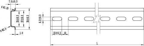 Immagine prodotto Delock Binario superiore 35 x 15mm, 19Rack in acciaio con fori asolati