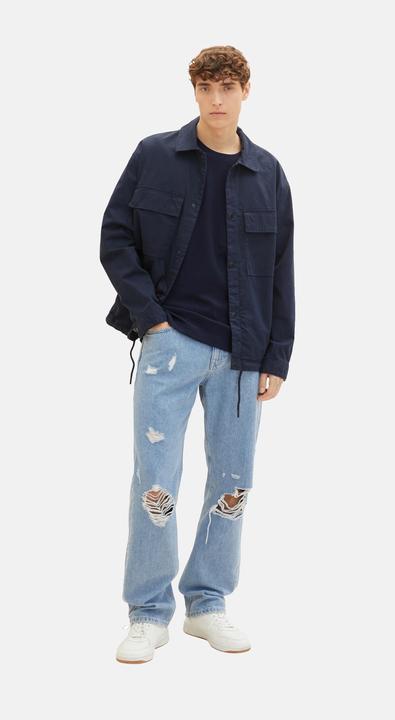 Actual product image Tom Tailor T-Shirt Kurzarmshirt structured mit Brusttasche (S)