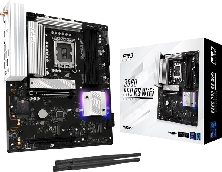 Immagine prodotto AsRock B860 Pro RS WiFi DDR5 Intel S al dettaglio (LGA 1851, Intel B860, ATX)
