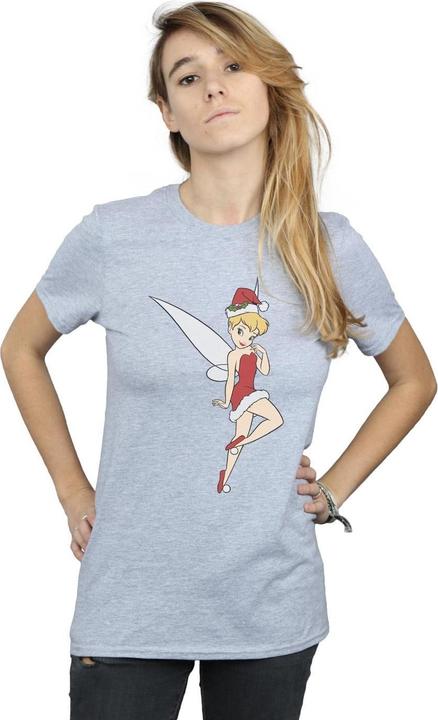 Actual product image Disney Womens/Ladies Tinker Bell Christmas Cotton Boyfriend T-Shirt (XXL)