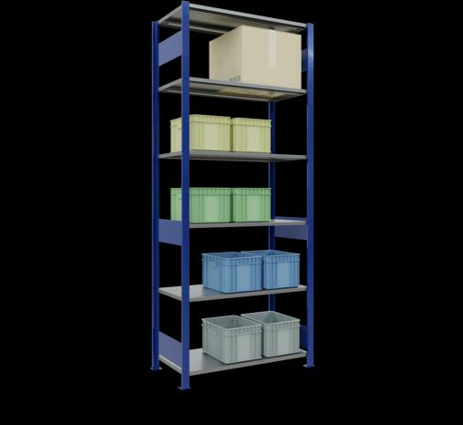 Actual product image Schulte Lagertechnik MULTIplus150 basic racking system with length ledgers
