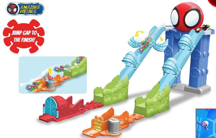 Actual product image Jazwares Spidey Metal Mega Jump Set