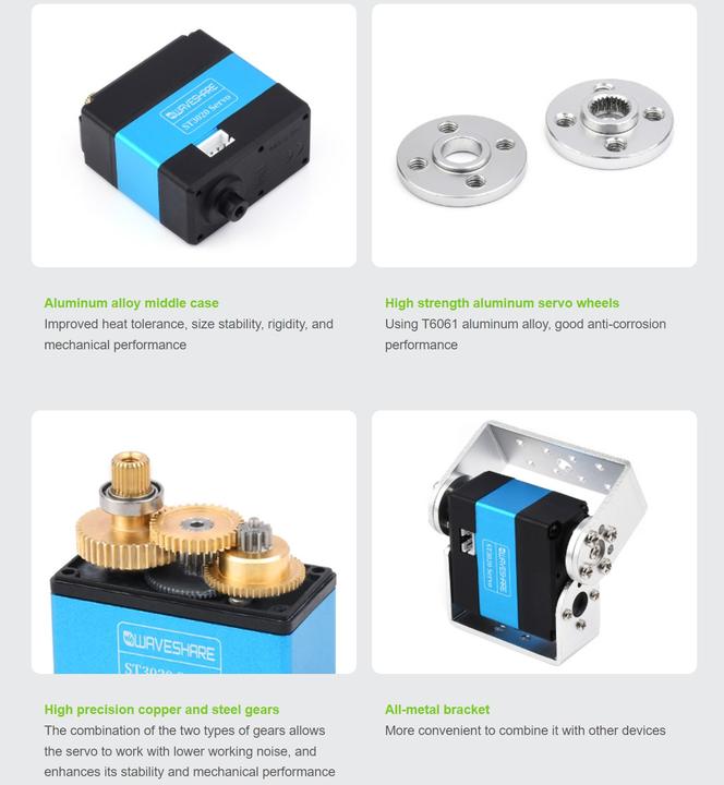 Actual product image WaveShare ST3020 25kg Serial Bus Servo