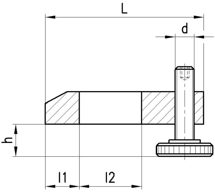 Actual product image Amf Clamp straight adjustable