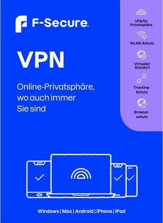Actual product image F-Secure VPN 1 year/3 devices Download (3 User, 3 Devices/Users, 12 months)