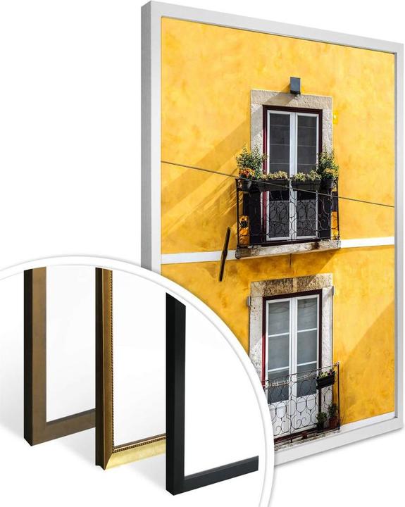 Actual product image Trenddeko The yellow house facade (50 x 60 cm)