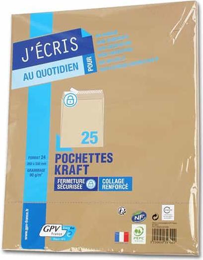 Immagine prodotto GPV Buste per posta, 24, 260 x 330 mm, adesivo sensibile alla pressione (25 x)